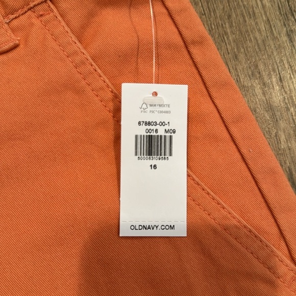NWT Old Navy Orange Boys Shorts Size 16 - Picture 4 of 5